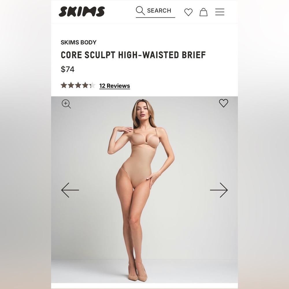 SKIMS High-Rise Sculpting Brief in Nude